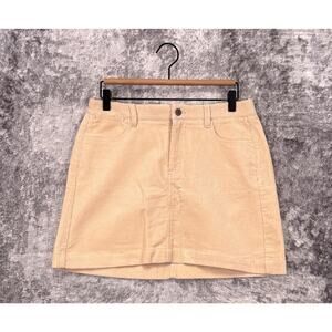 New Alex Mill Corduroy Mini Skirt 2 Womens Light Bone Ivory